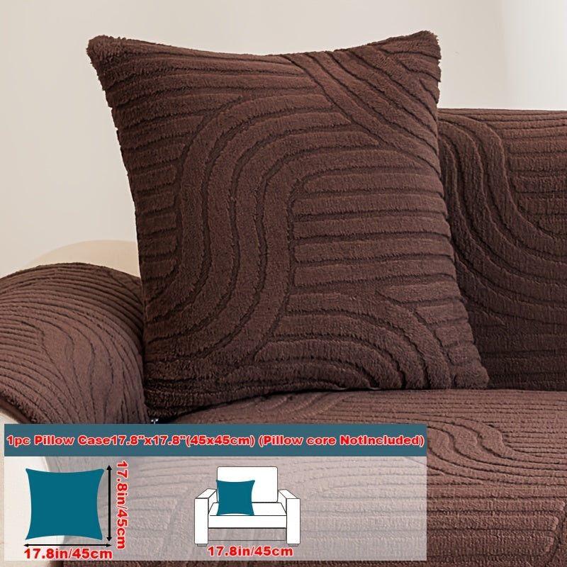 Single Thick Plush Cushion for Sofas, Featuring a Easy And Modern Design, Ideal for Year-Round Use, Providing Warmth During Winter, Made from Comfortable And Pet-Friendly Material, Serves As a Sofa Protector, And Is Suitable for Bedroom, Office