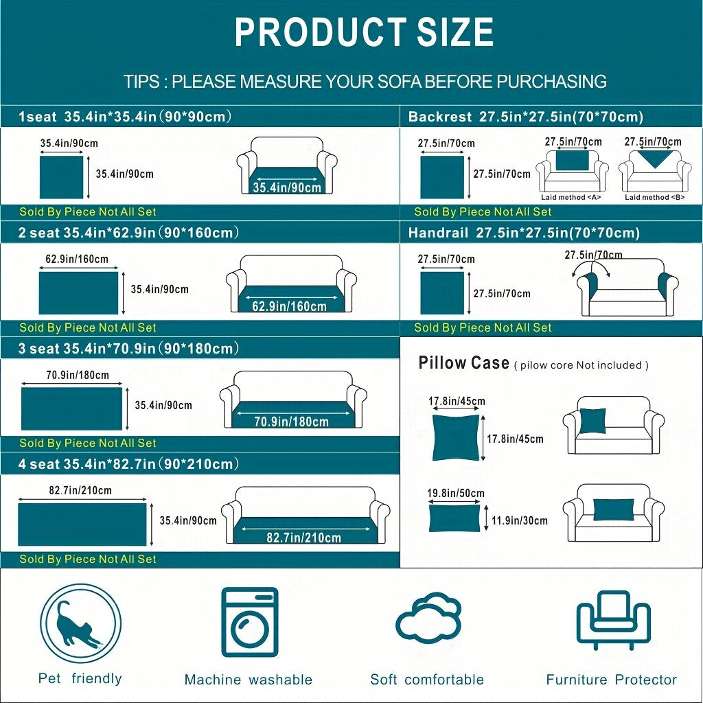 Luxury Sofa Cushion Thickened Non-Slip Plush Sofa Cushion | Light Luxury Classic Design, All-Season Comfort for Sectional & Modular Sofas - Machine Washable, Upgraded