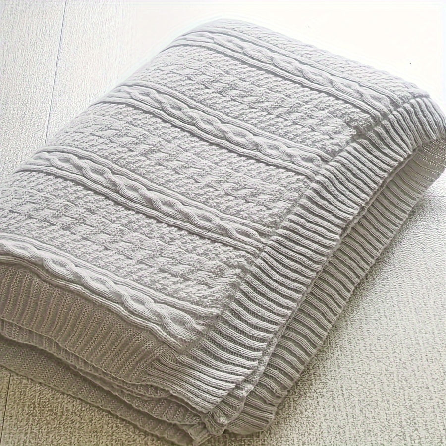 1 Thickened Warm Double-Layer Blanket Sofa Cover, Suitable for Camping and Travel, Office