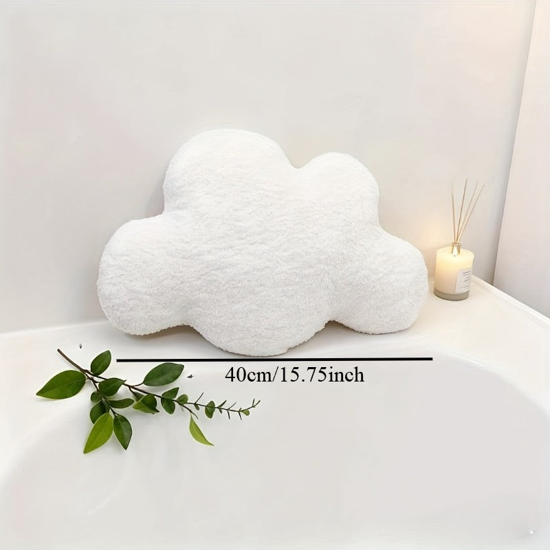 White Cloud-Shaped Decorative Cushion Pillow - Suitable for Christmas Bedspread & Sofa Accent, Machine Washable Cloud Pillow with Neutral, - or Decor, Cloud-Shaped Cushion for Modern Minimalist Style