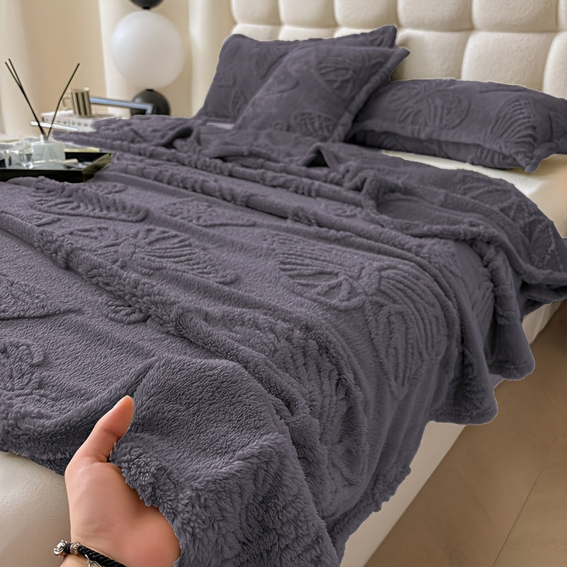 1pc 3D Butterfly Tufted Blanket, Spring And Summer Flannel Fleece Blanket, Bed, Lunch Nap, Couch, Air Conditioning & Office Blanket | Perfect Gift for Women, Men | Available All Seasons | Machine Washable