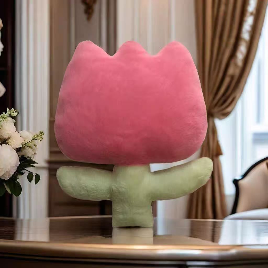 New Adorable Internet Tulip Decorative Pillow for Nordic-Style Living Rooms, Sofa Cushions, And Bedroom Decor for