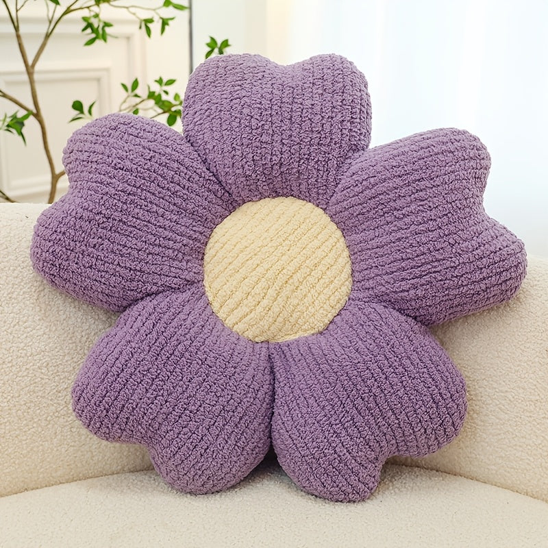 1pc Flower Throw Pillow, Flower Shaped Pillow, Floor Pillow, Seat Cushion, Cute Aesthetic Pillow As Room Decor, Decorative Pillows for Bed Sofa Couch, Throw Pillows Floor Pillows & Cushions