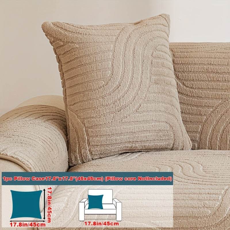 Single Thick Plush Cushion for Sofas, Featuring a Easy And Modern Design, Ideal for Year-Round Use, Providing Warmth During Winter, Made from Comfortable And Pet-Friendly Material, Serves As a Sofa Protector, And Is Suitable for Bedroom, Office