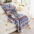 Vintage Bohemian Sofa Blanket Office Nap Thickened Air Conditioning Blanket Single Shawl Mini Blanket