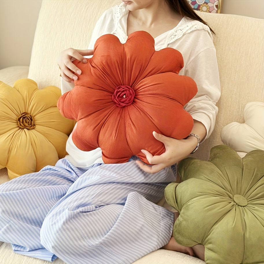 Creative Dutch Velvet Cushion, Sofa Cushion, Bedding Cushion, Lumbar Support Pillow, Floral Design, Extremely Comfortable Soft Pillow, Headboard Decor, Sofa Decor