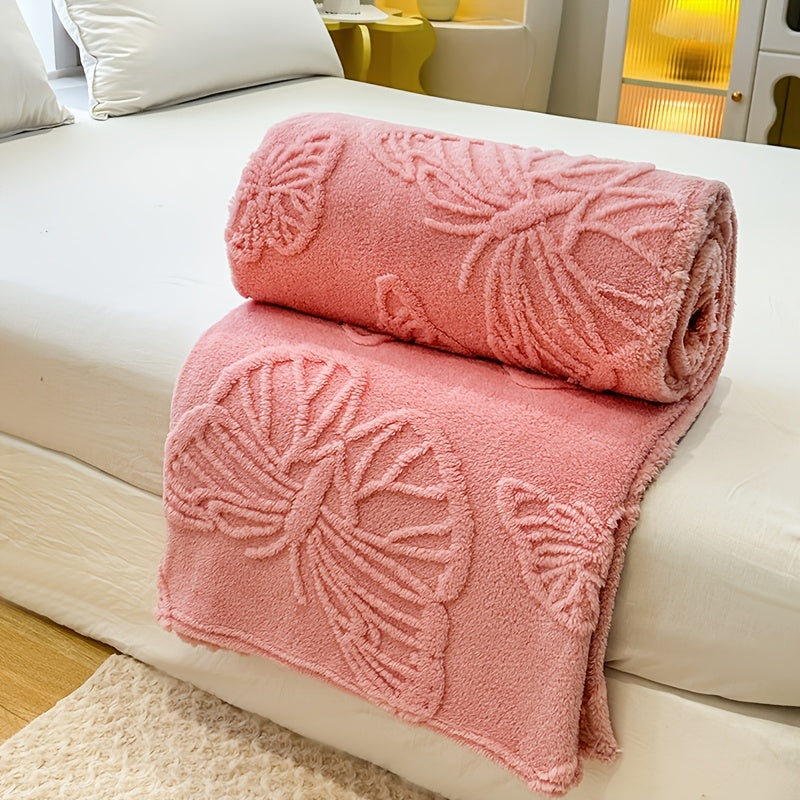 1pc 3D Butterfly Tufted Blanket, Spring And Summer Flannel Fleece Blanket, Bed, Lunch Nap, Couch, Air Conditioning & Office Blanket | Perfect Gift for Women, Men | Available All Seasons | Machine Washable