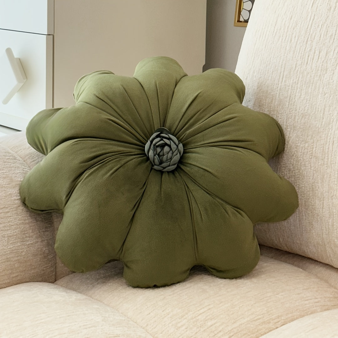 Creative Dutch Velvet Cushion, Sofa Cushion, Bedding Cushion, Lumbar Support Pillow, Floral Design, Extremely Comfortable Soft Pillow, Headboard Decor, Sofa Decor