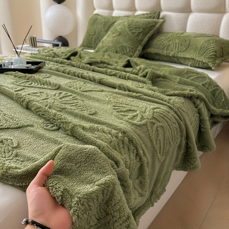 1pc 3D Butterfly Tufted Blanket, Spring And Summer Flannel Fleece Blanket, Bed, Lunch Nap, Couch, Air Conditioning & Office Blanket | Perfect Gift for Women, Men | Available All Seasons | Machine Washable