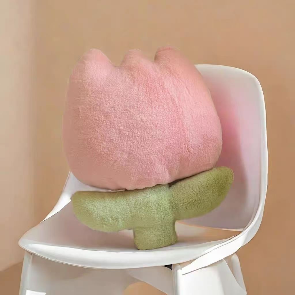 New Adorable Internet Tulip Decorative Pillow for Nordic-Style Living Rooms, Sofa Cushions, And Bedroom Decor for