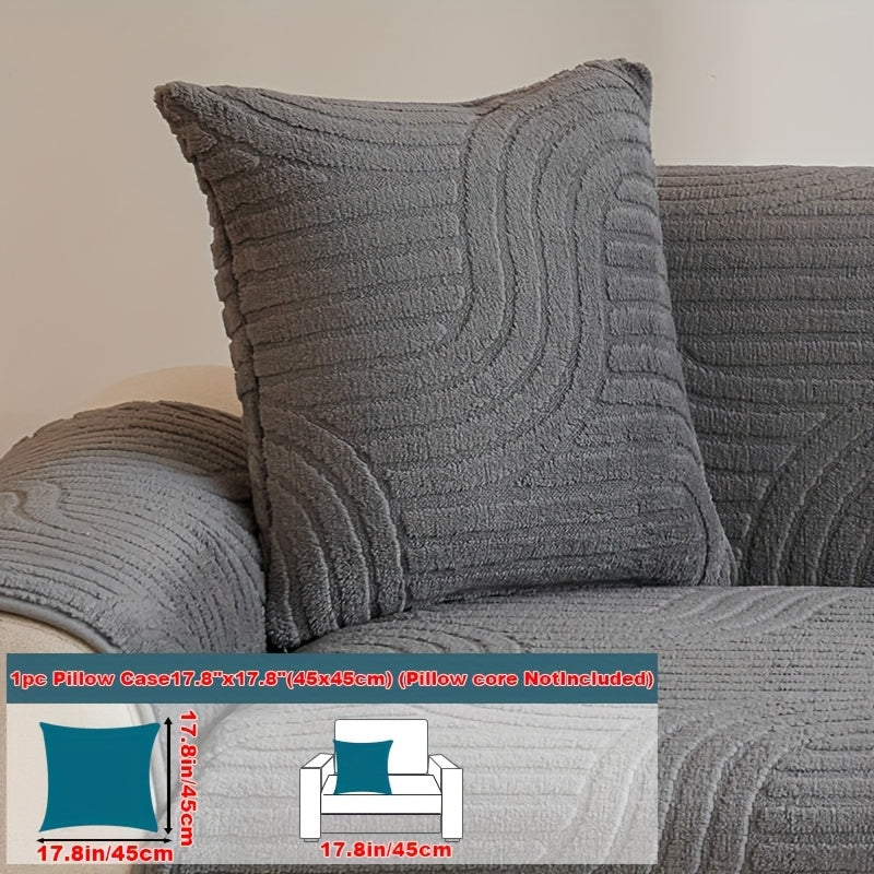 Single Thick Plush Cushion for Sofas, Featuring a Easy And Modern Design, Ideal for Year-Round Use, Providing Warmth During Winter, Made from Comfortable And Pet-Friendly Material, Serves As a Sofa Protector, And Is Suitable for Bedroom, Office