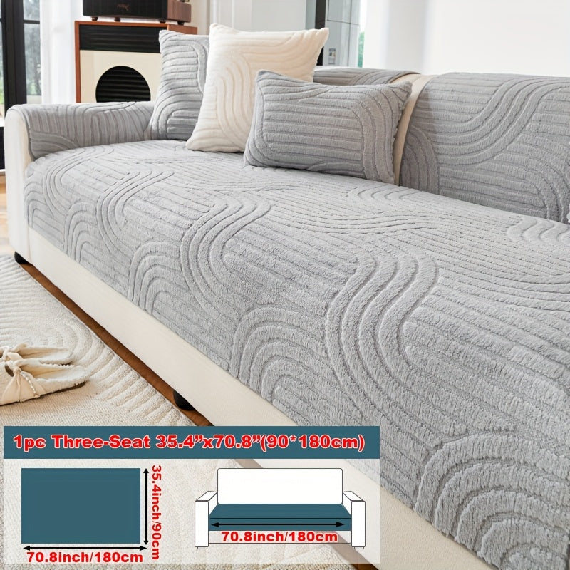 Single Thick Plush Cushion for Sofas, Featuring a Easy And Modern Design, Ideal for Year-Round Use, Providing Warmth During Winter, Made from Comfortable And Pet-Friendly Material, Serves As a Sofa Protector, And Is Suitable for Bedroom, Office