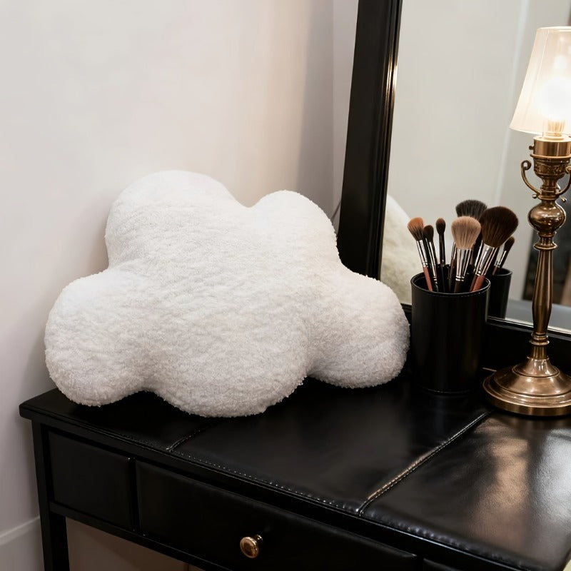 White Cloud-Shaped Decorative Cushion Pillow - Suitable for Christmas Bedspread & Sofa Accent, Machine Washable Cloud Pillow with Neutral, - or Decor, Cloud-Shaped Cushion for Modern Minimalist Style