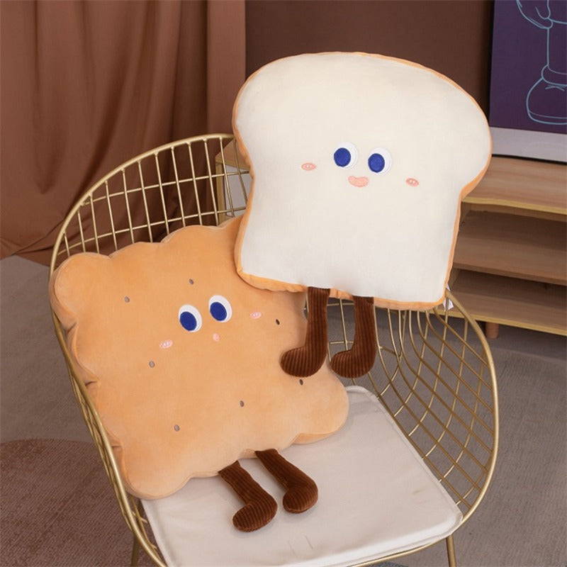 1pc Cute Food-Themed Pillow - Cherry, Mango, Bread & Cookie Doll Stuffed Bedspread Suitable for ' Room,, Themed Decor - Hand Wash Only, Multi-Style Options