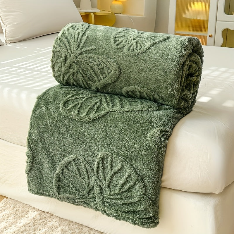 1pc 3D Butterfly Tufted Blanket, Spring And Summer Flannel Fleece Blanket, Bed, Lunch Nap, Couch, Air Conditioning & Office Blanket | Perfect Gift for Women, Men | Available All Seasons | Machine Washable