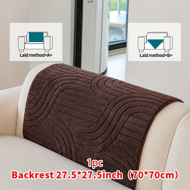 Single Thick Plush Cushion for Sofas, Featuring a Easy And Modern Design, Ideal for Year-Round Use, Providing Warmth During Winter, Made from Comfortable And Pet-Friendly Material, Serves As a Sofa Protector, And Is Suitable for Bedroom, Office