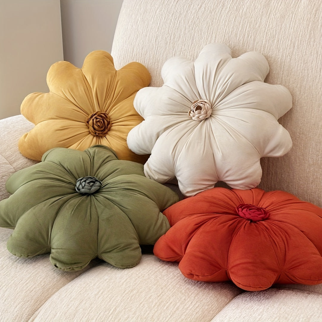 Creative Dutch Velvet Cushion, Sofa Cushion, Bedding Cushion, Lumbar Support Pillow, Floral Design, Extremely Comfortable Soft Pillow, Headboard Decor, Sofa Decor