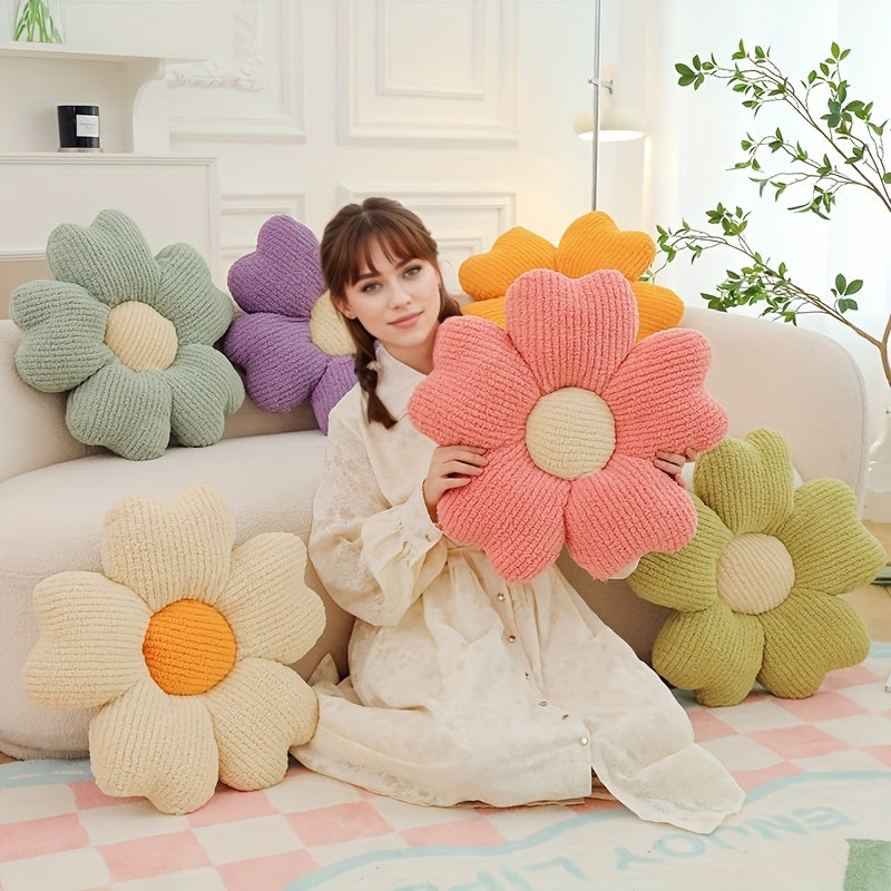 1pc Flower Throw Pillow, Flower Shaped Pillow, Floor Pillow, Seat Cushion, Cute Aesthetic Pillow As Room Decor, Decorative Pillows for Bed Sofa Couch, Throw Pillows Floor Pillows & Cushions